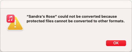 Apple Music songs can't be converted by iTunes or Music app