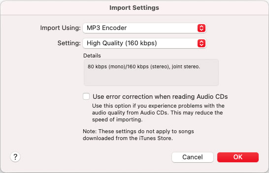 Choose MP3 Encoder in Import Settings