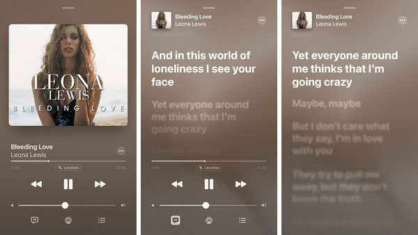 Show Apple Music Lyrics on iPhone