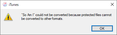 iTunes failed to Convert Apple Music to MP3