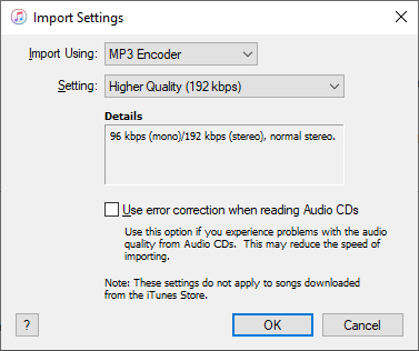 Import Settings