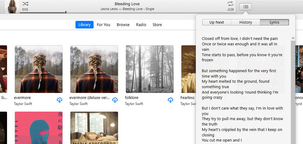 Show Lyrics in iTunes