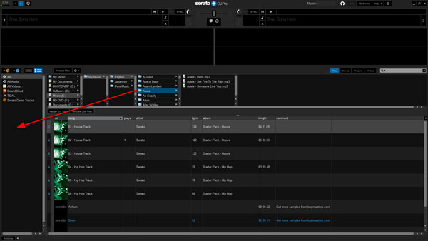 Add music folder to Serato DJ