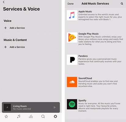 Add Music Service to Sonos Speaker