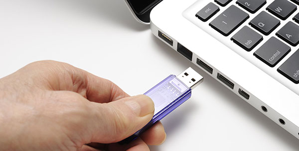 Plug in USB flash drive