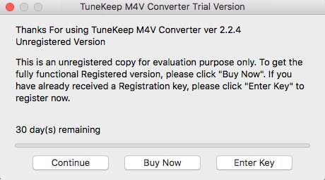 Register Dialog of M4V Converter for Mac