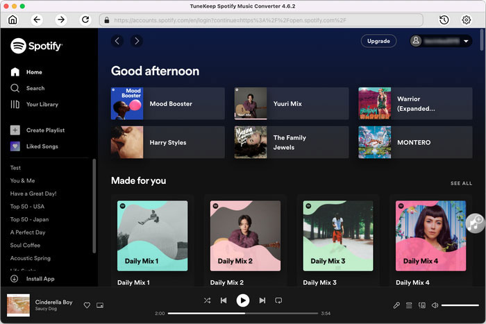 Browse Spotify web player