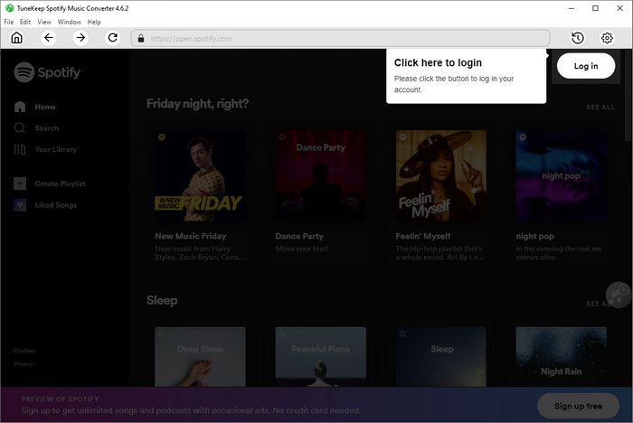 Launch TuneKeep Spotify Music Converter